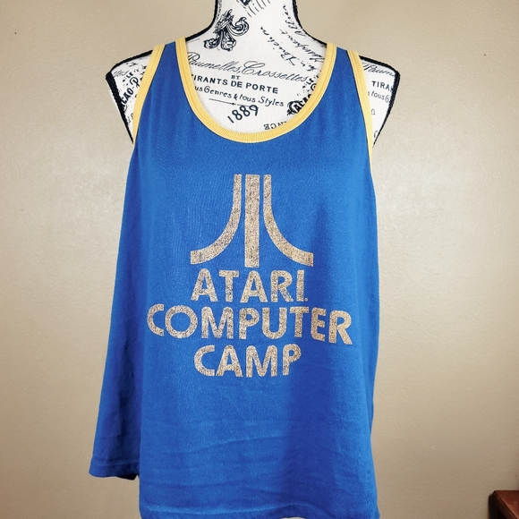 Junk food XXL Atari Computer Camp Tan Top Muscle - Picture 1 of 7